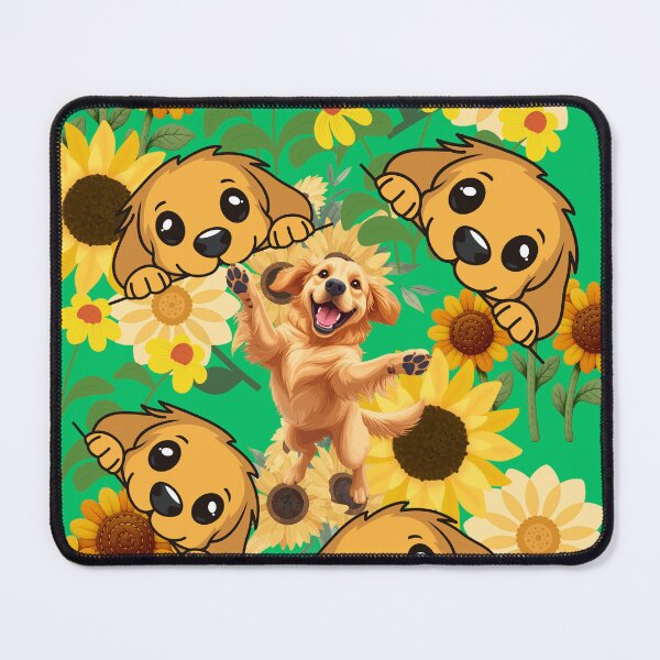 Item preview, Golden Retriever Sunflower Garden Pattern – Cute Dog Lover Design designed and sold by Extremeallie.