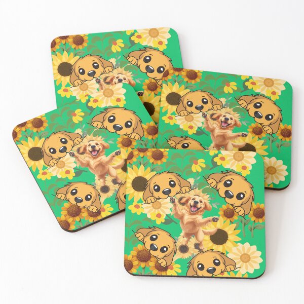 Item preview, Golden Retriever Sunflower Garden Pattern – Cute Dog Lover Design designed and sold by Extremeallie.