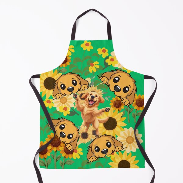 Item preview, Golden Retriever Sunflower Garden Pattern – Cute Dog Lover Design designed and sold by Extremeallie.