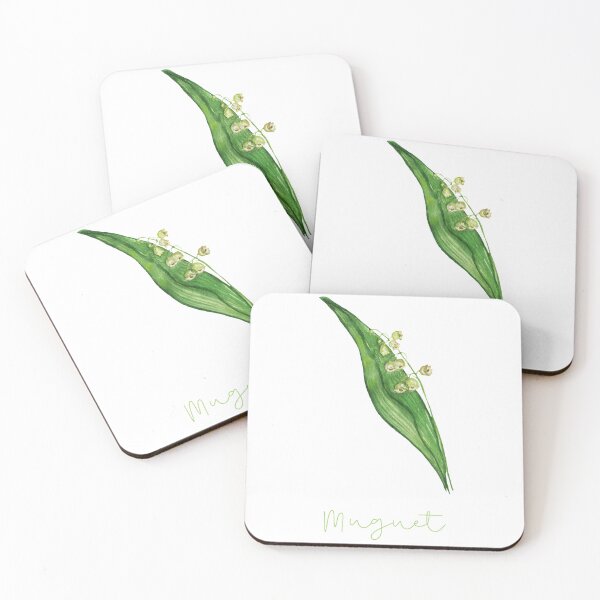 Item preview, Muguet - lily of the valley in French cute watercolor  designed and sold by frenchstylehome.