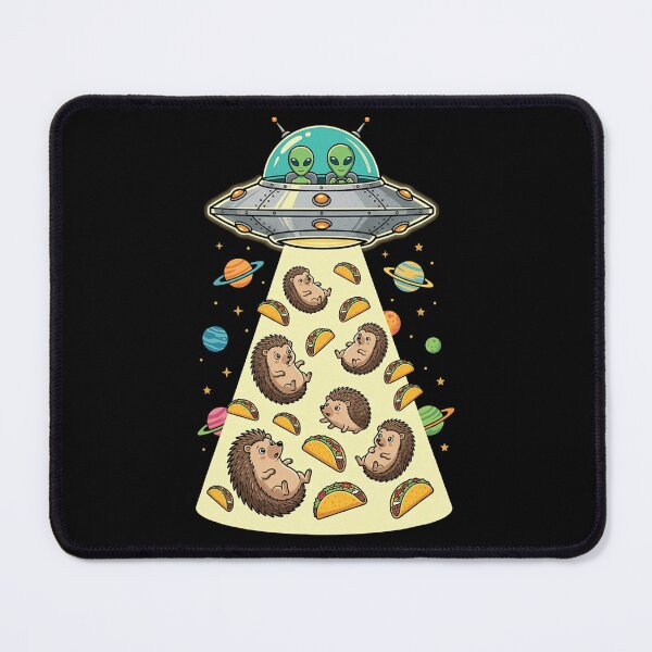Item preview, Funny Hedgehog UFO Taco Space Abduction designed and sold by Littermin.