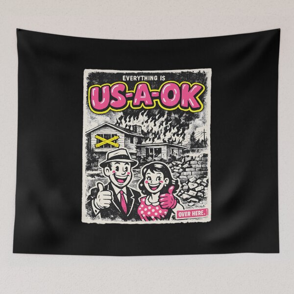 Item preview, Everything Is US-A-OK (Couple) designed and sold by KungPowUnicorn.