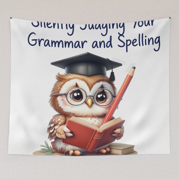 Item preview, Silently Judging Your Grammer and Spelling Owl   designed and sold by ArtisticDesignsbyLinda.