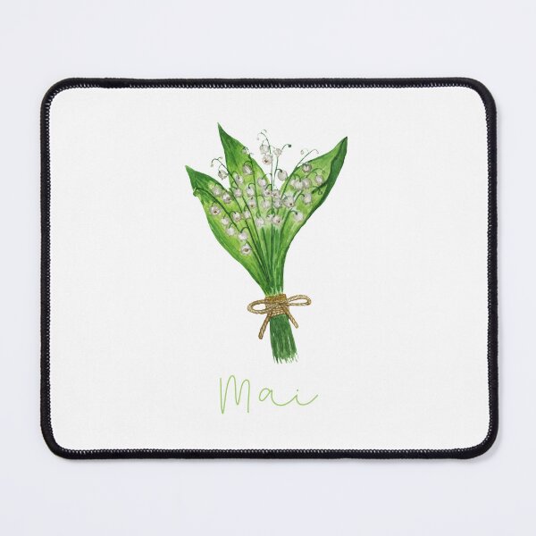 Item preview, May in French lily of the valley cute flower watercolor bouquet designed and sold by frenchstylehome.