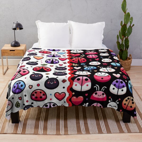 Item preview, Playful Ladybugs and Hearts Split Pattern designed and sold by purplesensation.