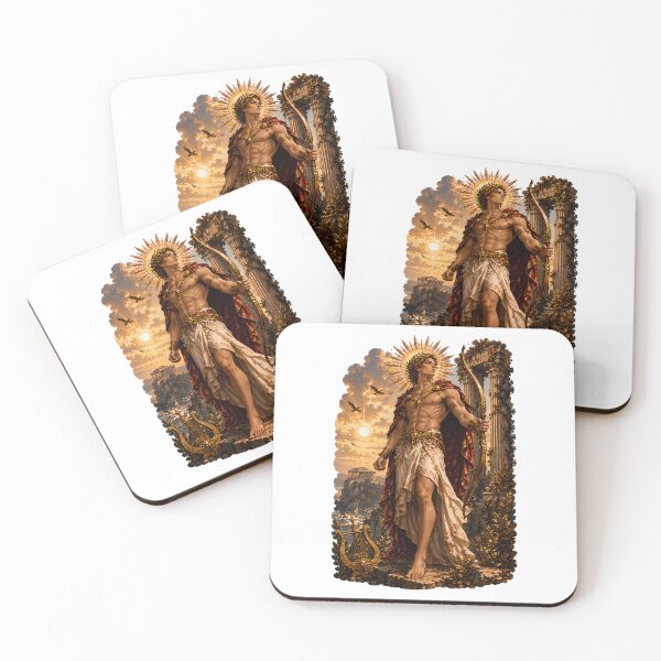 Item preview, Apollo Sun God of Greek Mythology | Ancient Olympian Deity Art designed and sold by MythwovenShop.