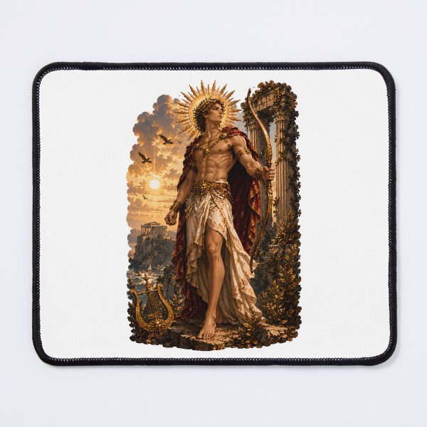 Item preview, Apollo Sun God of Greek Mythology | Ancient Olympian Deity Art designed and sold by MythwovenShop.
