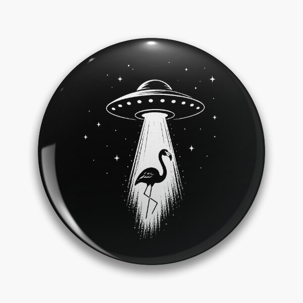 Item preview, Funny Flamingo UFO Abduction Alien Graphic designed and sold by Littermin.