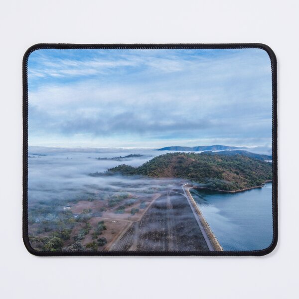 Item preview, Aerial scene capturing Glenbawn Dam shrouded in fog designed and sold by Justin Mckinney.