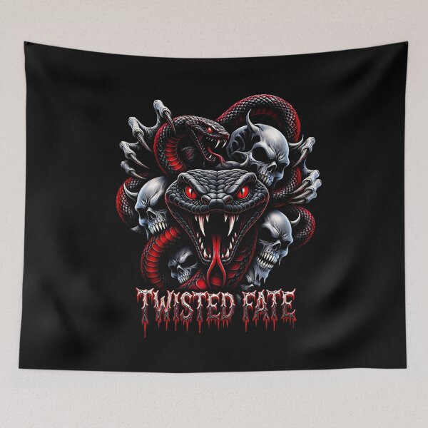 Item preview, Twisted Fate Evil Snake Skull Dark Metal Art designed and sold by DeimosArtIntl.
