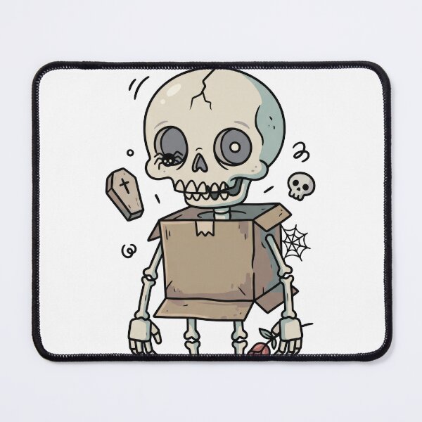 Item preview, Cute Skeleton in Cardboard Box Cartoon Red Rose Halloween designed and sold by seven things shop.