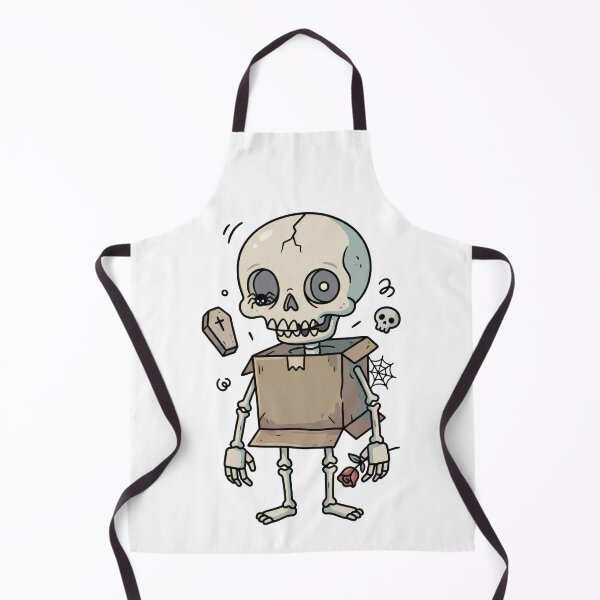 Item preview, Cute Skeleton in Cardboard Box Cartoon Red Rose Halloween designed and sold by seven things shop.