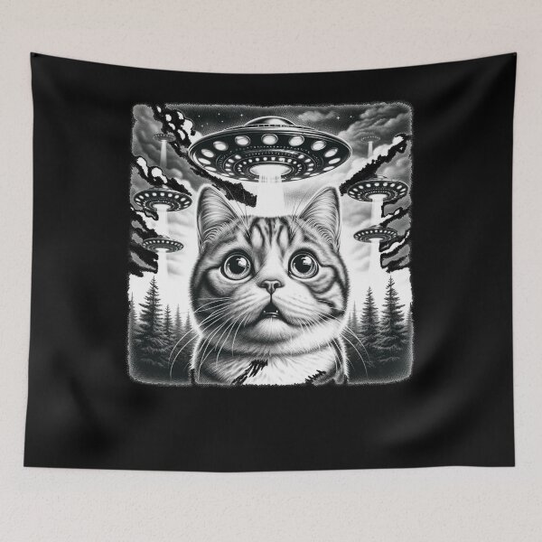 Item preview, Alien Cat Abduction designed and sold by SiarheiYur.