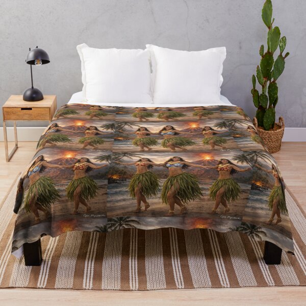 Item preview, Hawaiian Hula Dancers at Sunset  designed and sold by The Art Queen Of Michigan .