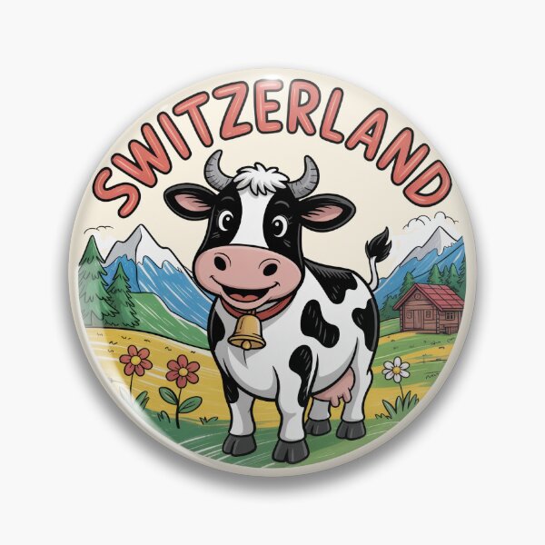 Item preview, Switzerland Cow in the Alps designed and sold by madtoyman.