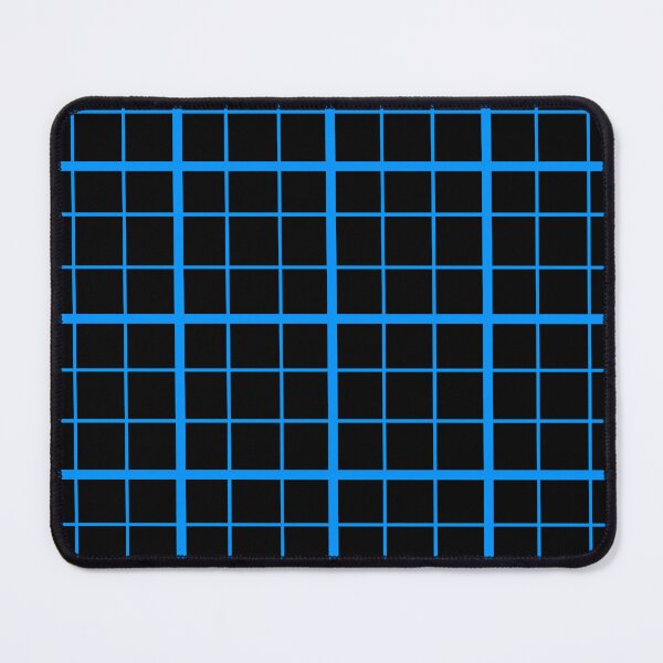 Item preview, Blue On Black Grid Windowpane Check Design  designed and sold by PatternTitan.