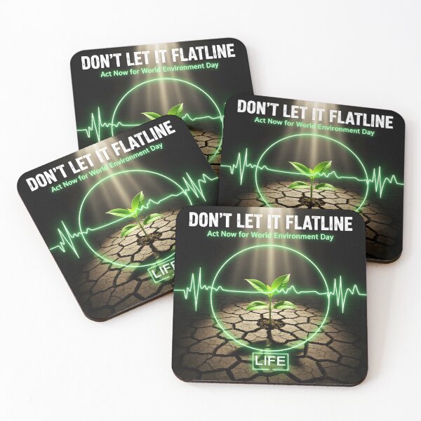 Item preview, Don't Let It Flatline: Act Now for World Environment Day designed and sold by Creative-RE.
