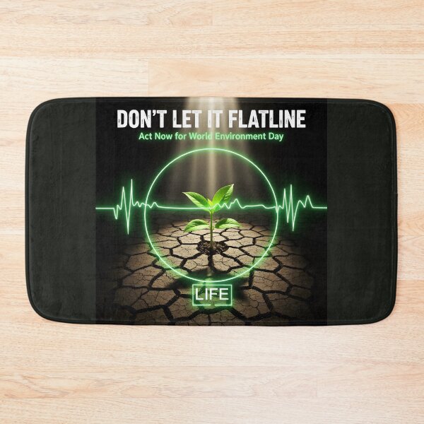Item preview, Don't Let It Flatline: Act Now for World Environment Day designed and sold by Creative-RE.