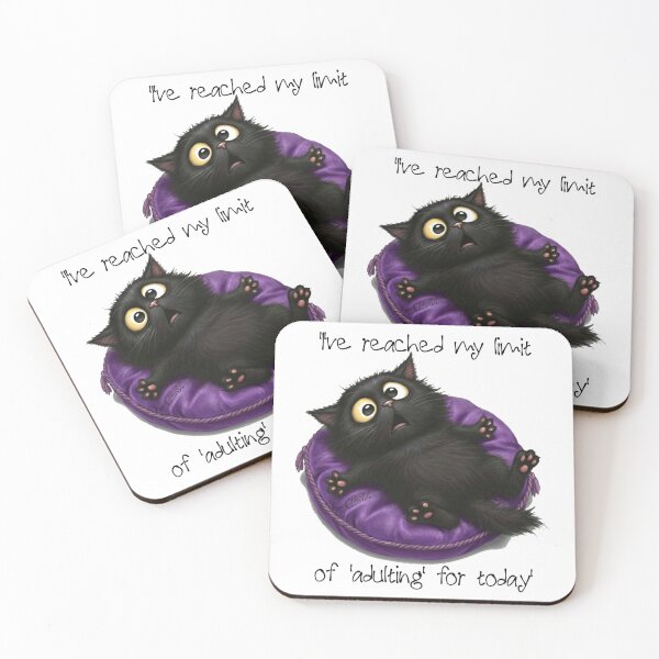 Item preview, I've reached my limit of adulting black cat Clawde designed and sold by LawlessClawde.