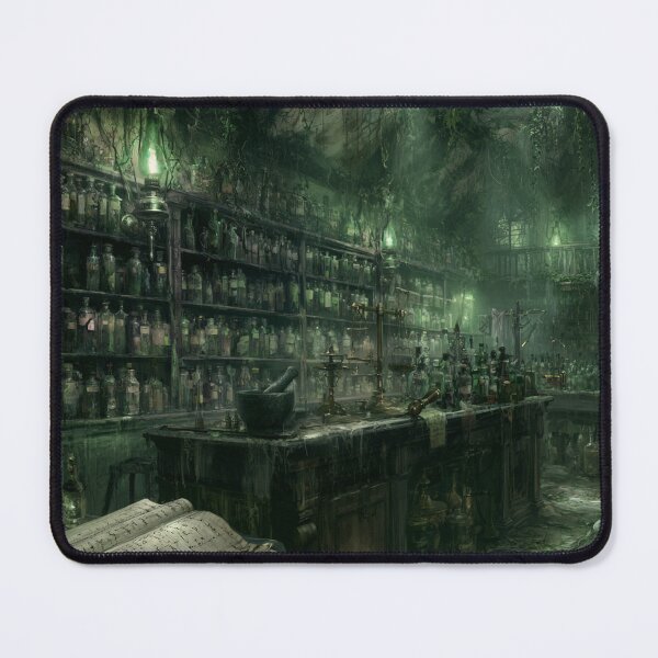 Item preview, The Thornwick Institute: The Apothecary | Victorian Gothic Horror Laboratory Dark Fantasy Art Print designed and sold by Opetis.