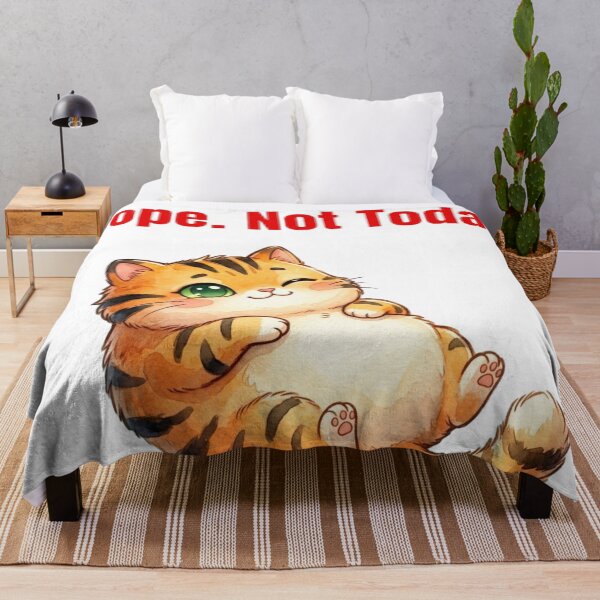 Item preview, Nope Not Today Funny Sarcastic Tiger Cat designed and sold by ArtisticDesignsbyLinda.