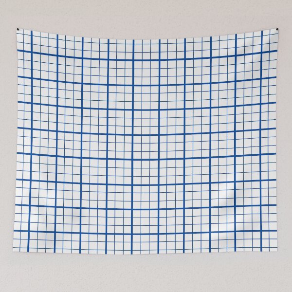 Item preview, Blue On White Grid Windowpane Check Design  designed and sold by PatternTitan.