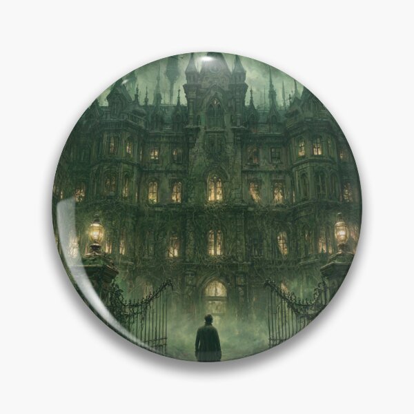 Item preview, The Thornwick Institute: The Gate | Victorian Gothic Asylum Dark Fantasy Art Print designed and sold by Opetis.