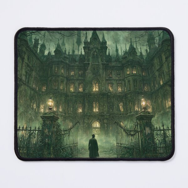 Item preview, The Thornwick Institute: The Gate | Victorian Gothic Asylum Dark Fantasy Art Print designed and sold by Opetis.