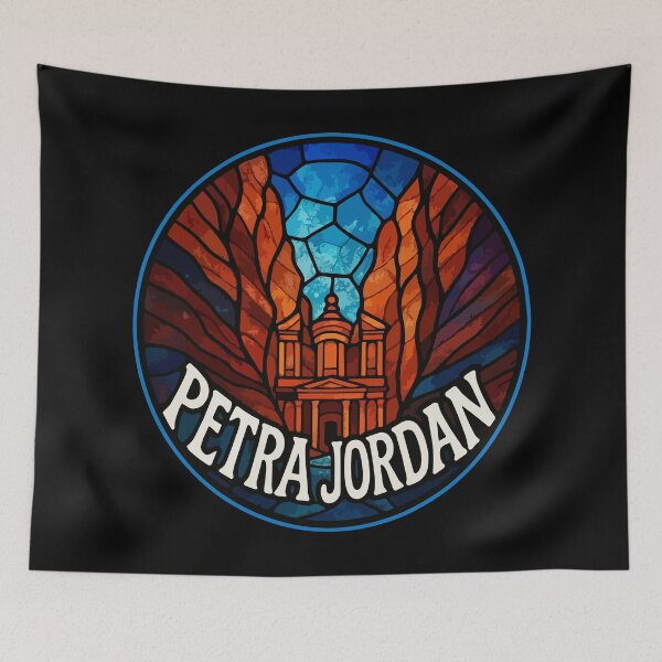 Item preview, Petra Jordan Stained Glass Art Travel designed and sold by TomFrontierArt.