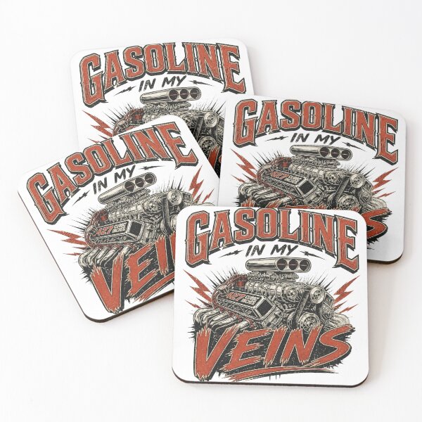 Item preview, Gasoline In My Veins Muscle Car Enthusiast Shirt designed and sold by kaream1308.