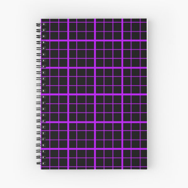 Item preview, Purple On Black Grid Windowpane Check Design  designed and sold by PatternTitan.