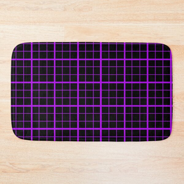 Item preview, Purple On Black Grid Windowpane Check Design  designed and sold by PatternTitan.