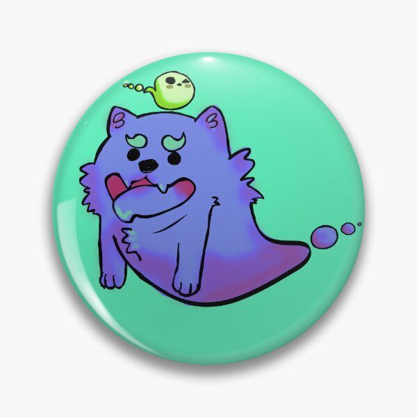 Item preview, Shiba ghost haunting blue designed and sold by dusty raccoon.