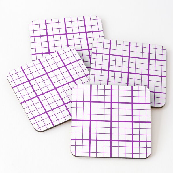 Item preview, Purple On White Grid Windowpane Check Design  designed and sold by PatternTitan.