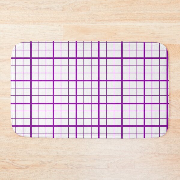 Item preview, Purple On White Grid Windowpane Check Design  designed and sold by PatternTitan.