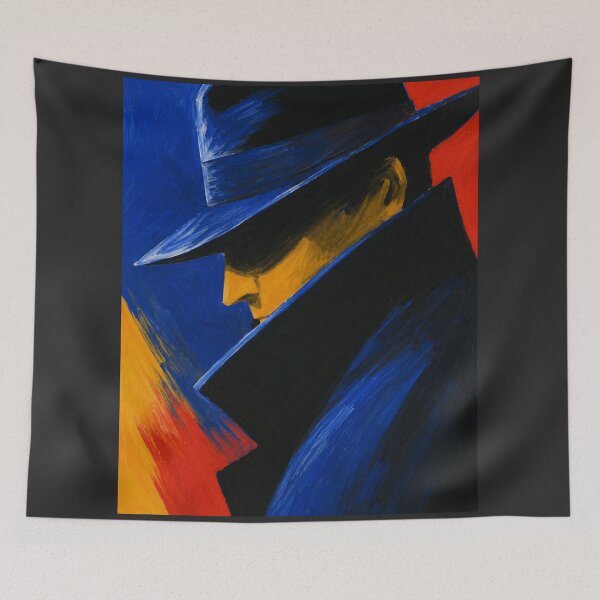 Item preview, Mysterious Detective Profile Portrait designed and sold by DrizzyV.