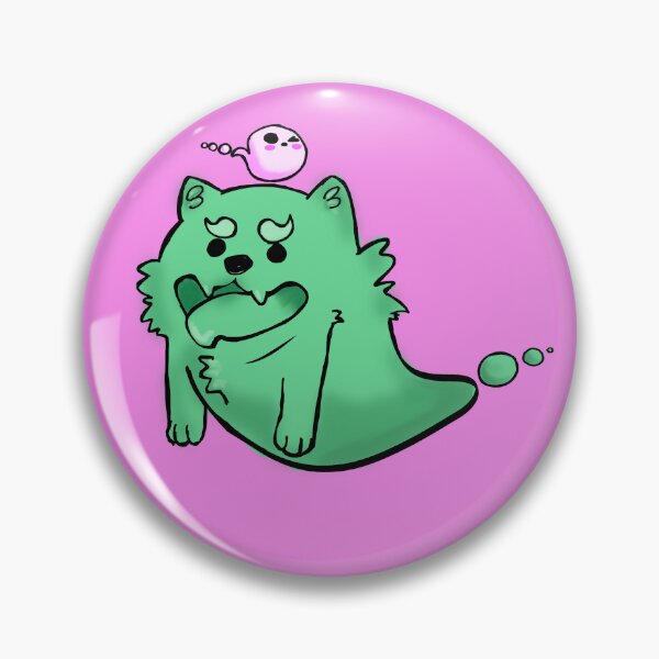 Item preview, Shiba ghost ghoulish green designed and sold by dusty raccoon.