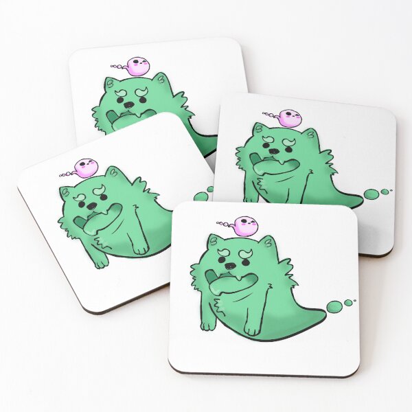 Item preview, Shiba ghost ghoulish green designed and sold by dusty raccoon.