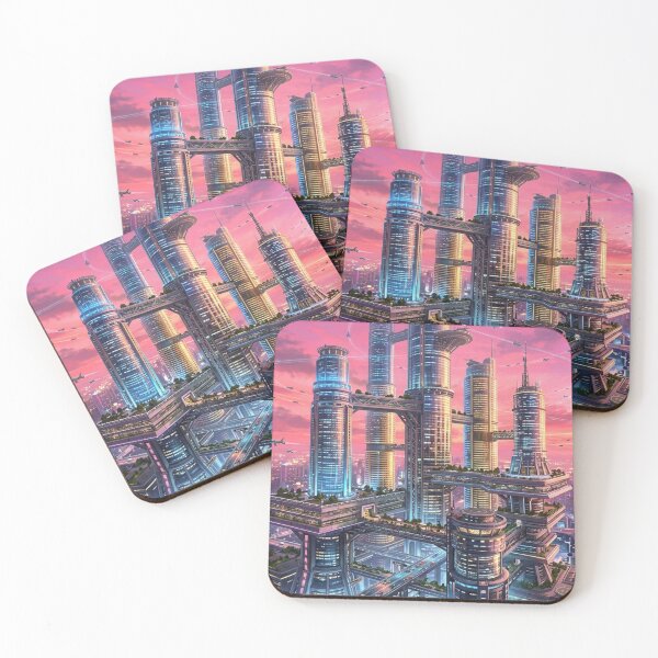 Item preview, Floating future metropolis in the light designed and sold by Sigtrix.