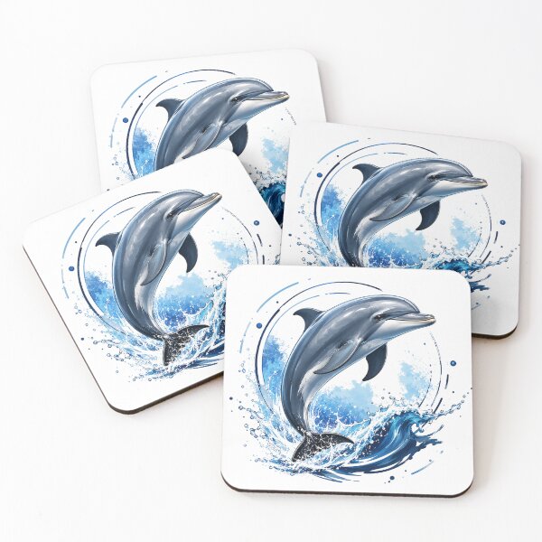 Item preview, Majestic Dolphin Splash – Ocean Spirit Art designed and sold by Seculinator.
