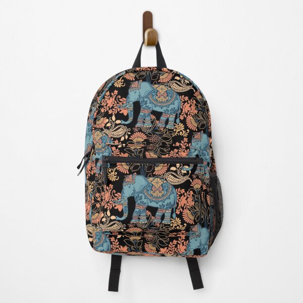 Item preview, Vintage Ornamental Teal & Orange Elephant Art Sticker designed and sold by teaw-teaw.