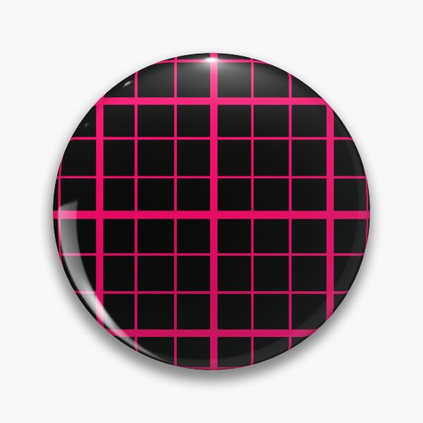 Item preview, Pink On Black Grid Windowpane Check Design  designed and sold by PatternTitan.