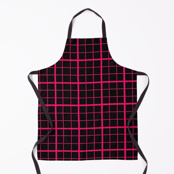 Item preview, Pink On Black Grid Windowpane Check Design  designed and sold by PatternTitan.