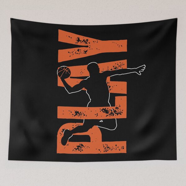 Item preview, Retro Dunk Basketball Player Silhouette Art designed and sold by BrownHorse90s.