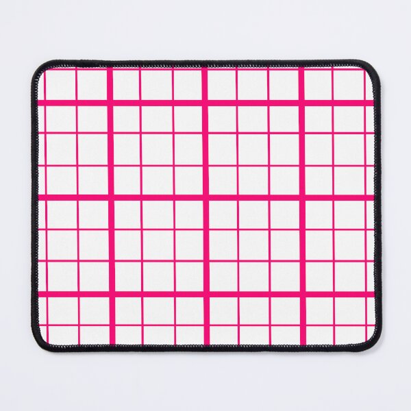 Item preview, Pink On White Grid Windowpane Check Design  designed and sold by PatternTitan.