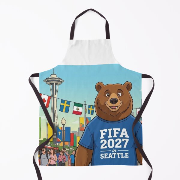 Item preview, FIFA 2027 Seattle Soccer Bear – Fun Cartoon Mascot Illustration designed and sold by AirCrayons27.