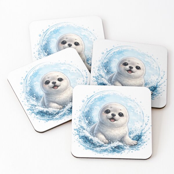 Item preview, Cute Baby Seal Splash – Ocean Friends Collection designed and sold by Seculinator.