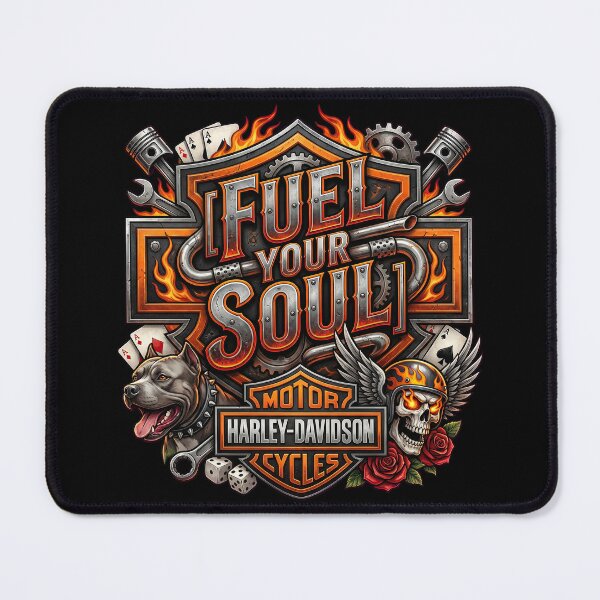 Item preview, Harley Davidson Fuel Your Soul Classic Cruiser Illustration designed and sold by enzoade.