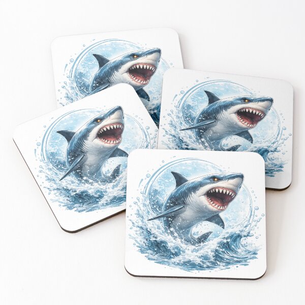Item preview, Great White Shark Attack – Ocean Predator Art designed and sold by Seculinator.