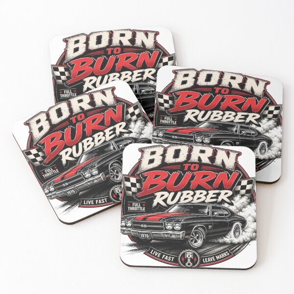 Item preview, Born To Burn Rubber Vintage Muscle Car Shirt designed and sold by kaream1308.
